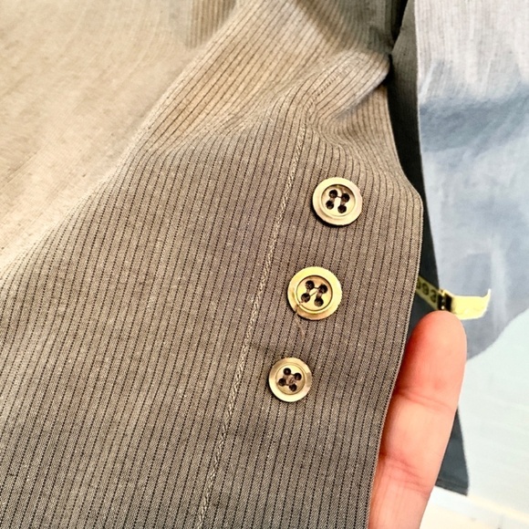 Hugo Boss Men Button down Shirt Designer Luxury Gray Pinstripes L 15.5 - Picture 10 of 13